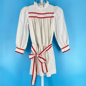 80s polka dot dress 1980s vintage girls size 8